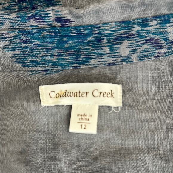 Coldwater Creek Stylish Gray and Blue Women's Jacket - Picture 5 of 11